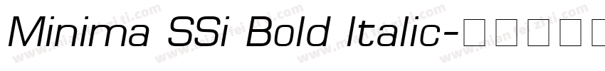 Minima SSi Bold Italic字体转换